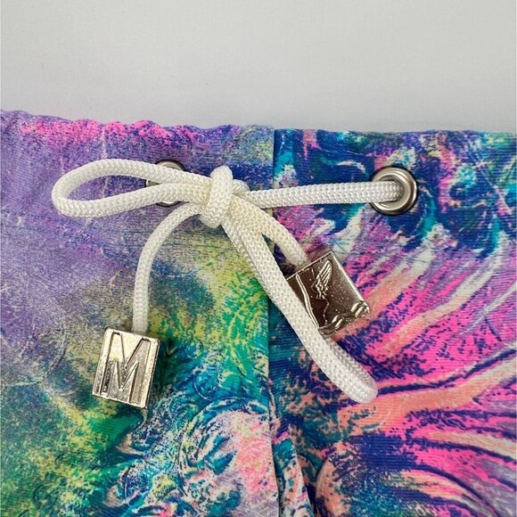 Mercurio Pink and Blue Spin Art Pouch Enhancing Sexy Revealing Bikini‎ Swimsuit - Picture 2 of 8